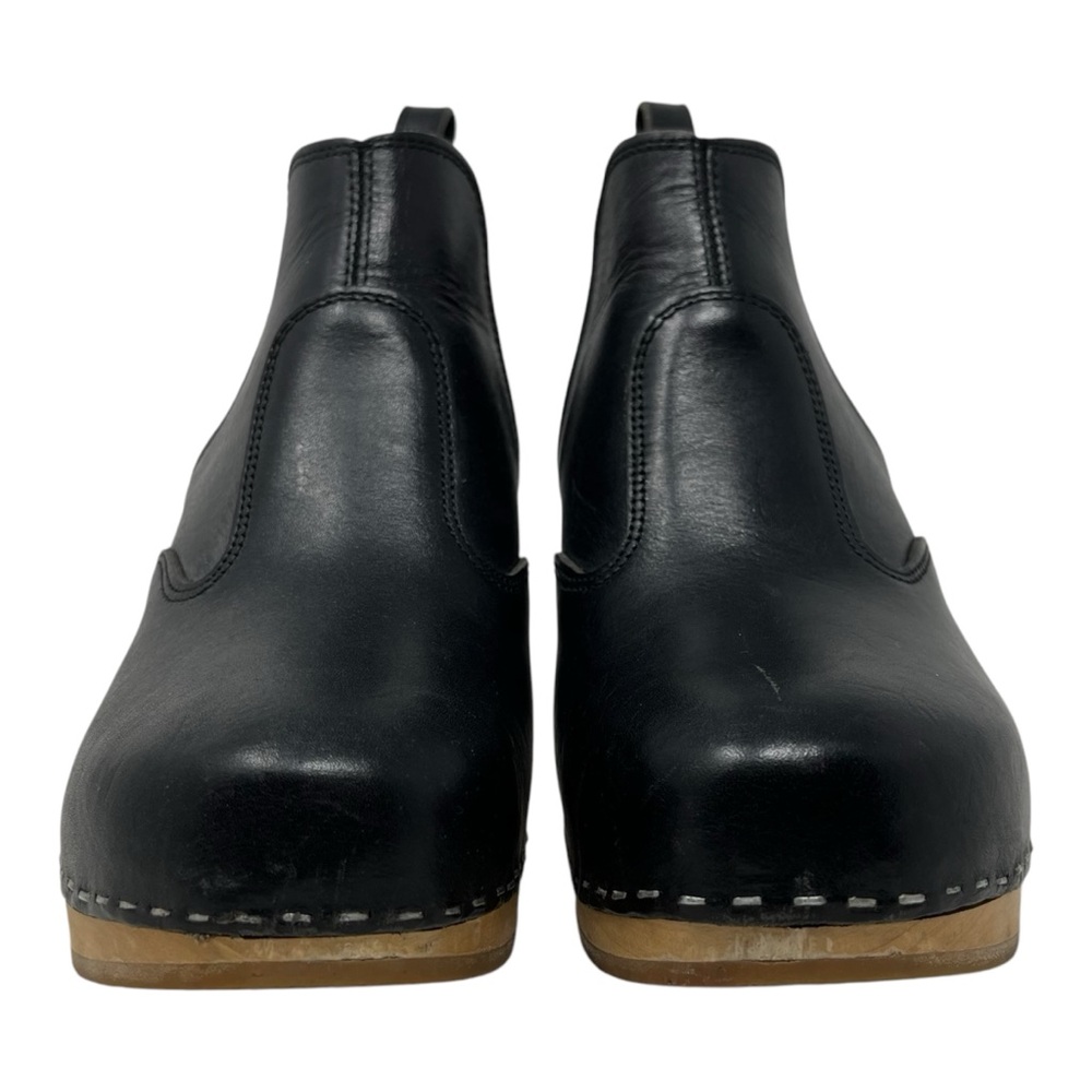 Swedish Hasbeens Chelsea Bootie Black Leather Heeled Ankle Boot Women’s EU 40 - Picture 6 of 11